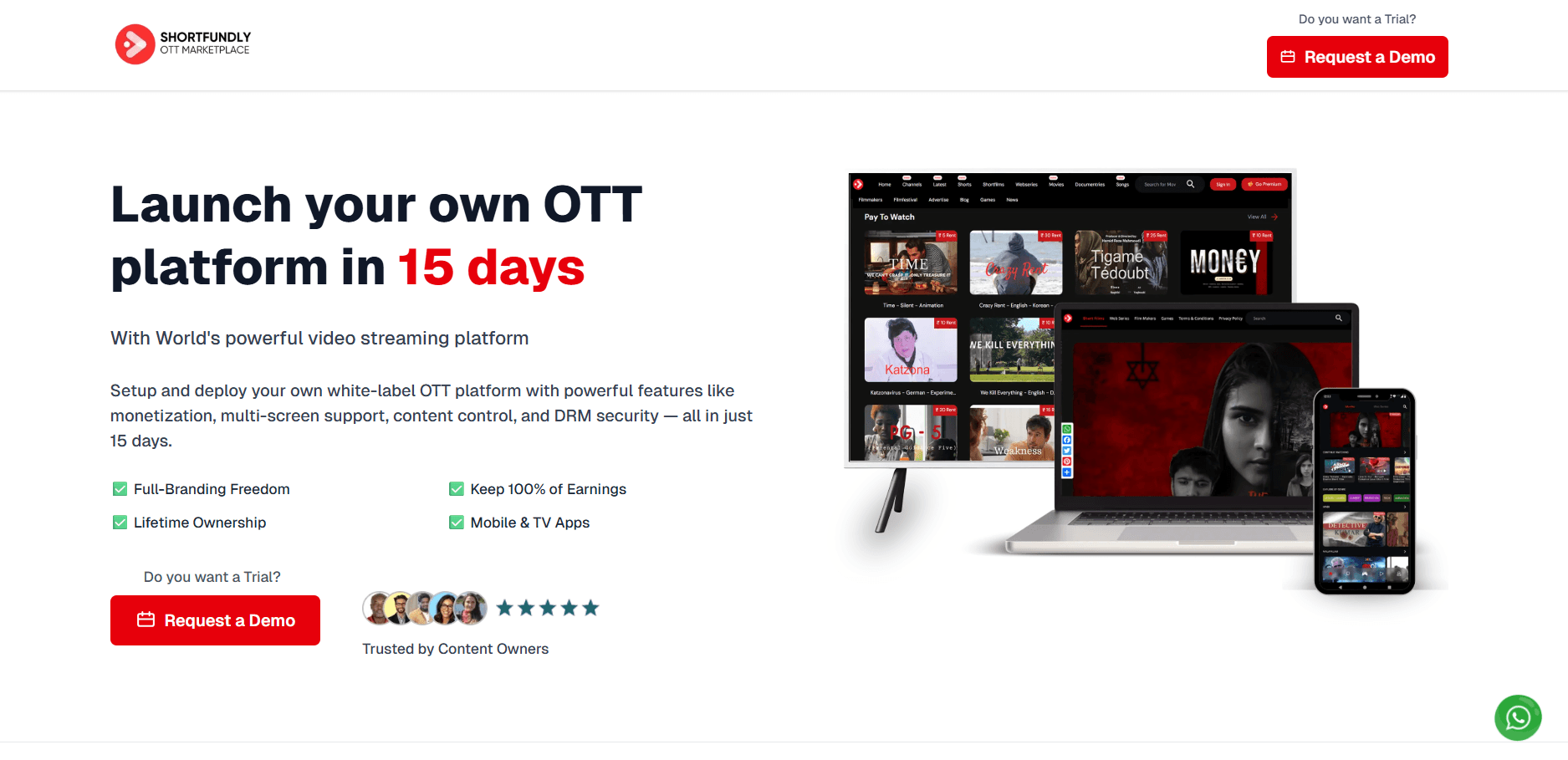 OTTSaaS screenshot