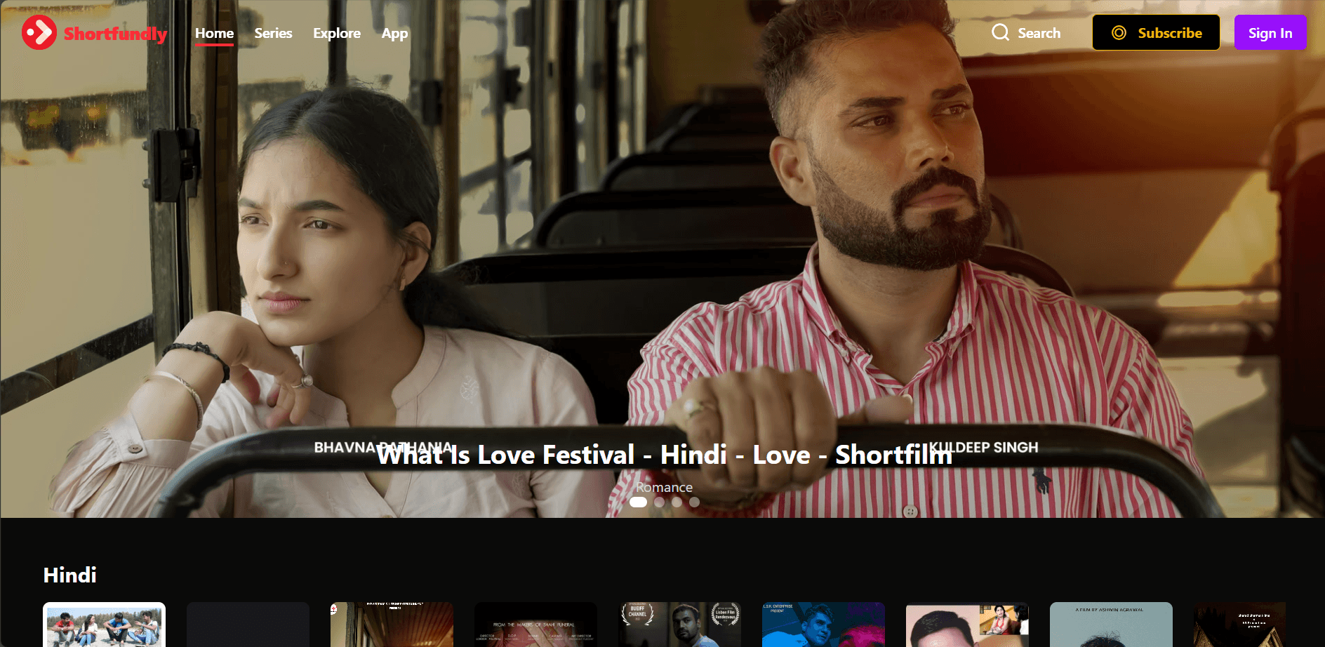 Shorts OTT screenshot