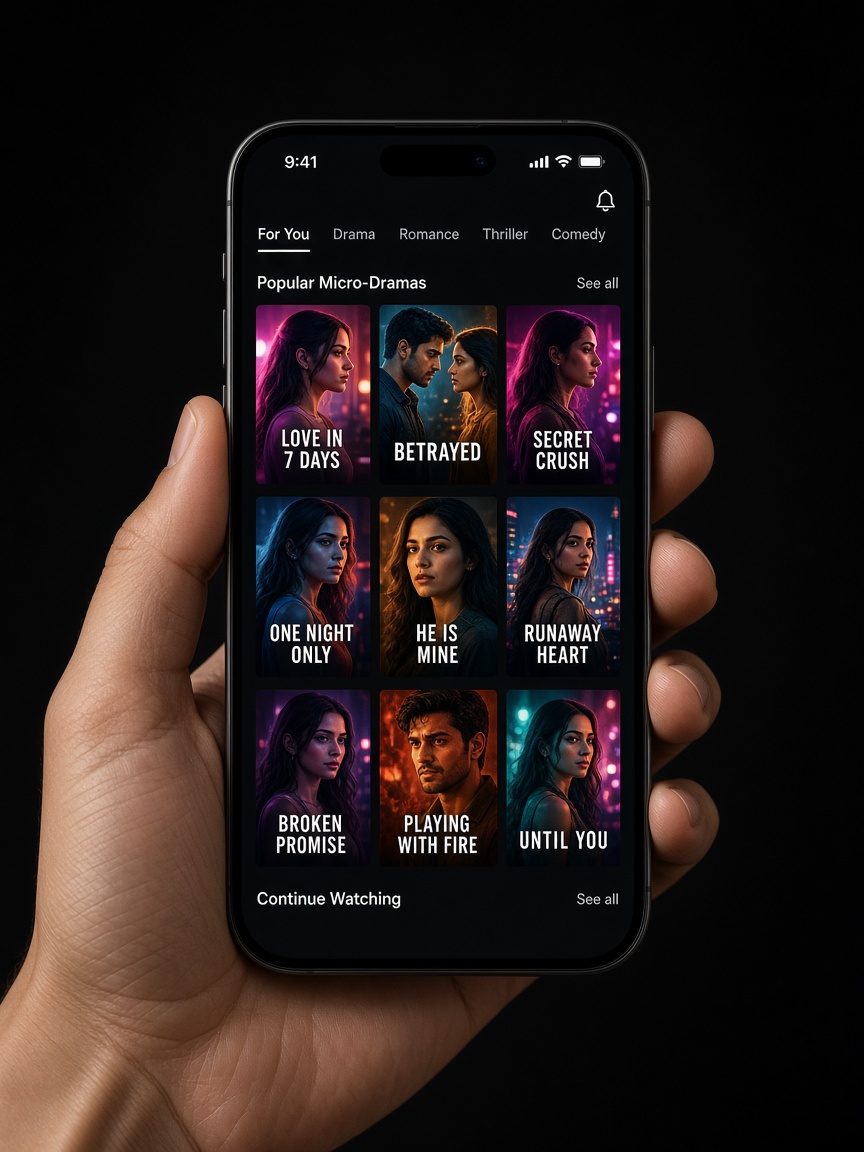 Shortfundly Micro Drama OTT on mobile