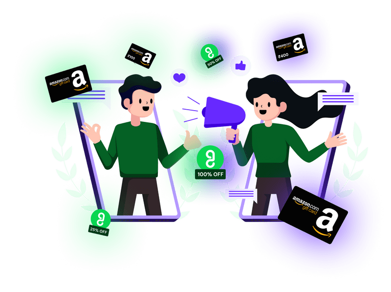 Refer & earn illustration